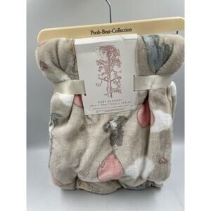 NEW Winnie the Pooh Bear Collection Plush Baby Blanket Eeyore 30x40